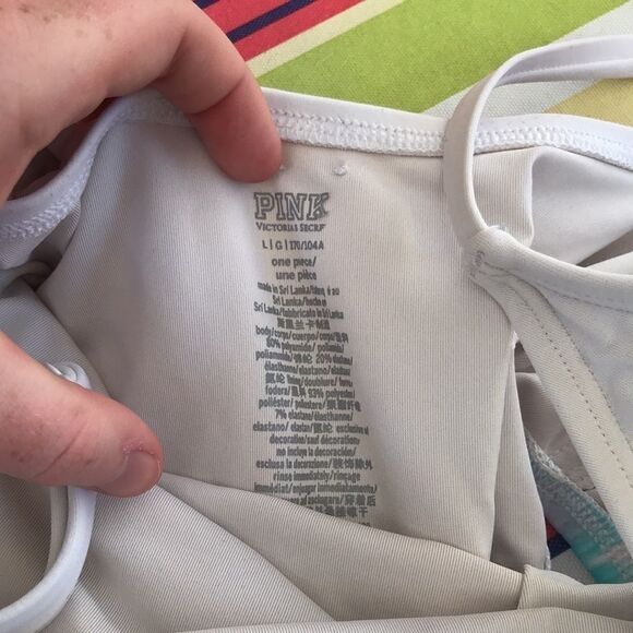 EUC PINK VICTORIAS SECRET TIE DYE SWIMSUIT LARGE - Picture 6 of 7